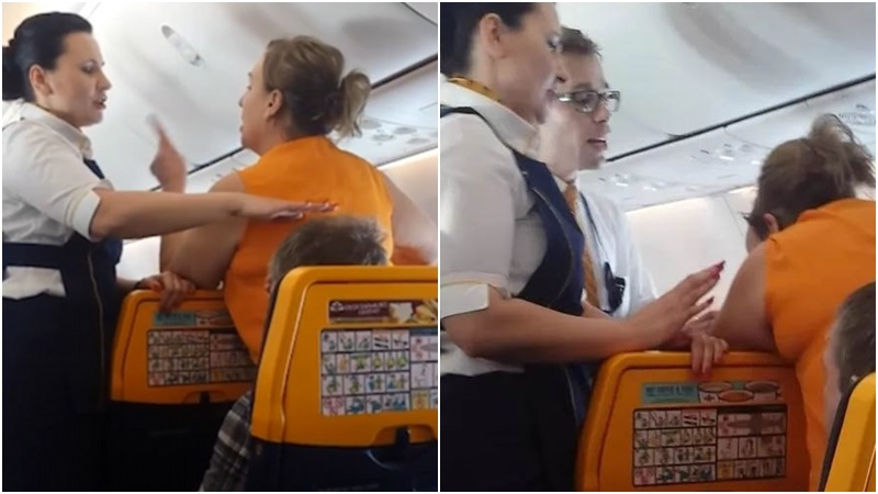 Drunk Woman Ryanair flight