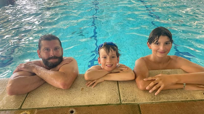 dad and sons swim challenge