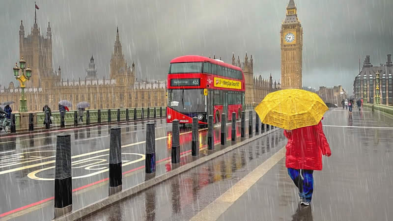 london rain
