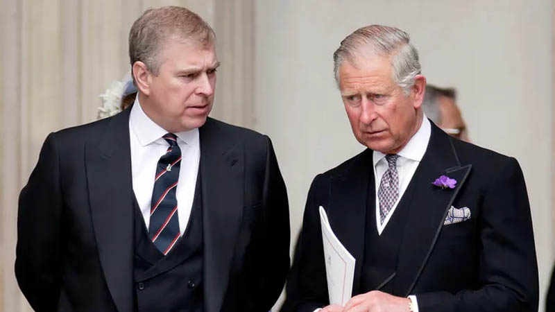 King Charles III and Prince Andrew