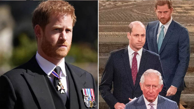 King Charles , Prince William and Prince Harry