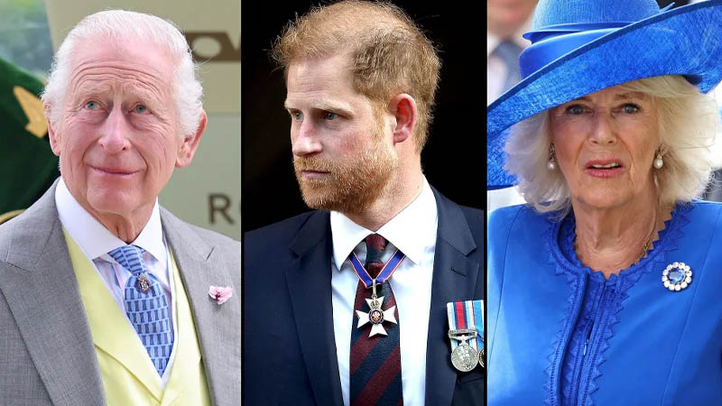 King Charles, Queen Camilla and Prince Harry