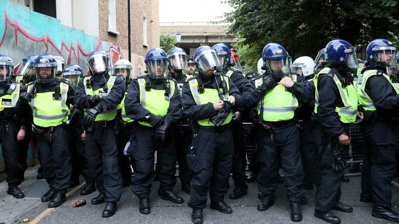 Police officers at this year's Notting Hill Carnival