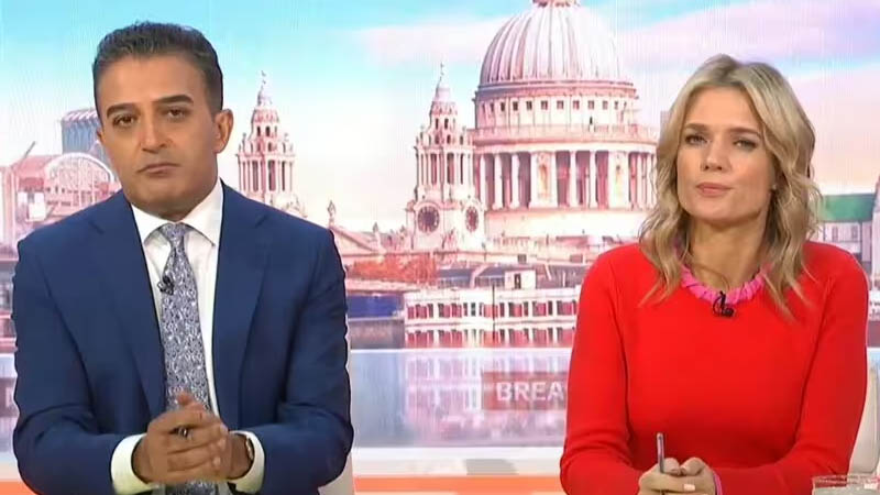 Adil Ray and Charlotte Hawkins