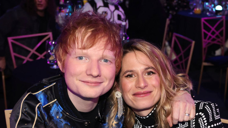 Ed Sheeran and Cherry Seaborn during The BRIT Awards