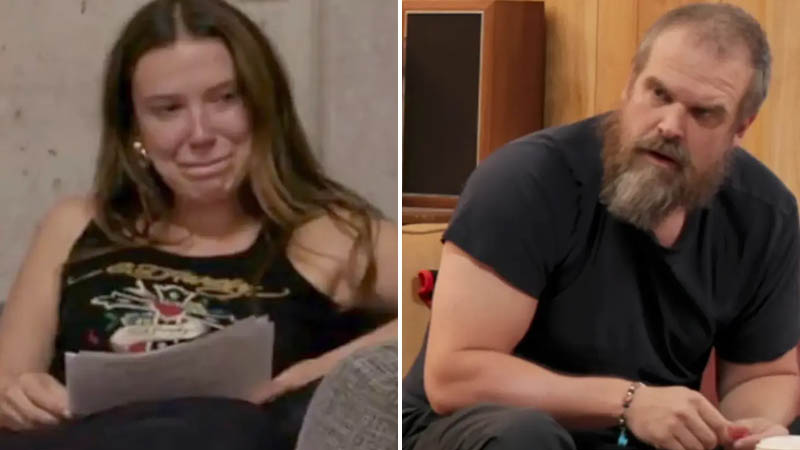 Millie Bobby Brown and David Harbour