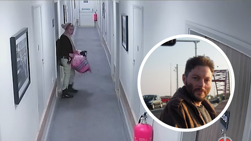 CCTV captures woman casually