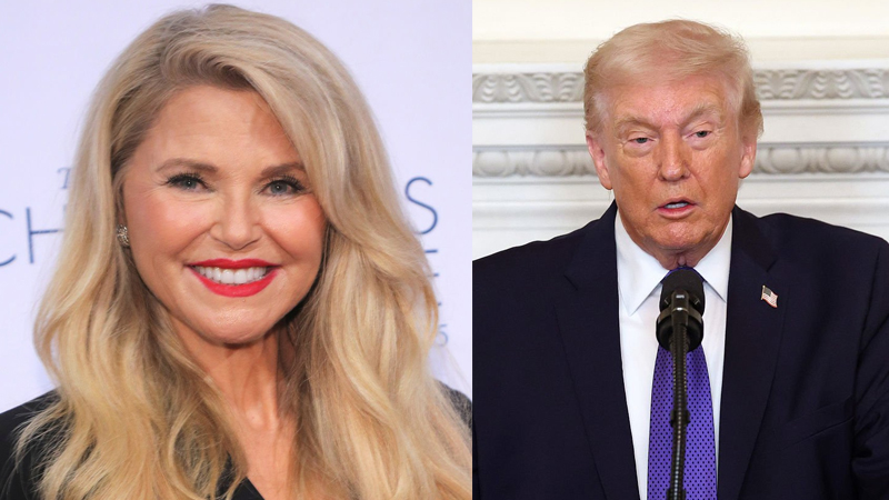 Christie Brinkley and President Donald Trump