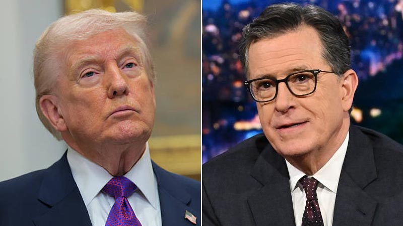 Trump and Stephen Colbert